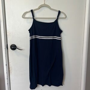 Sailor cute mini dress, striped white and blue,